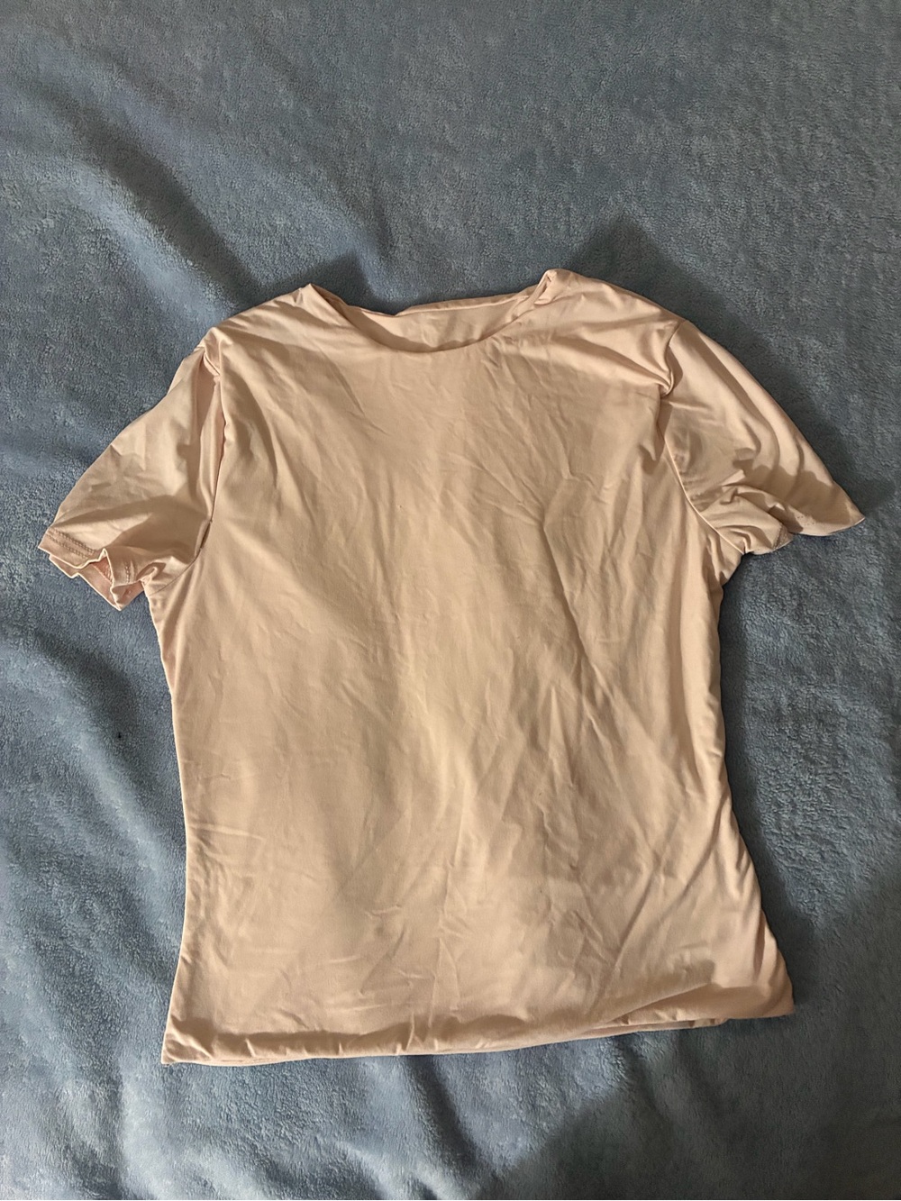 Women's Short Sleeve Crew Neck Top - Light Pink